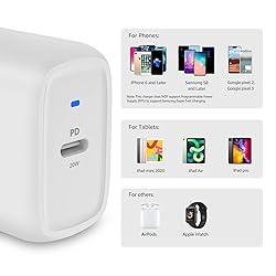 Amazon Basics 20W One-Port USB-C Wall Charger with