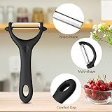 AUAUY 2Pcs Potato Peeler Y and I-Shaped Swivel Set Stainless Steel Non-Slip view 6