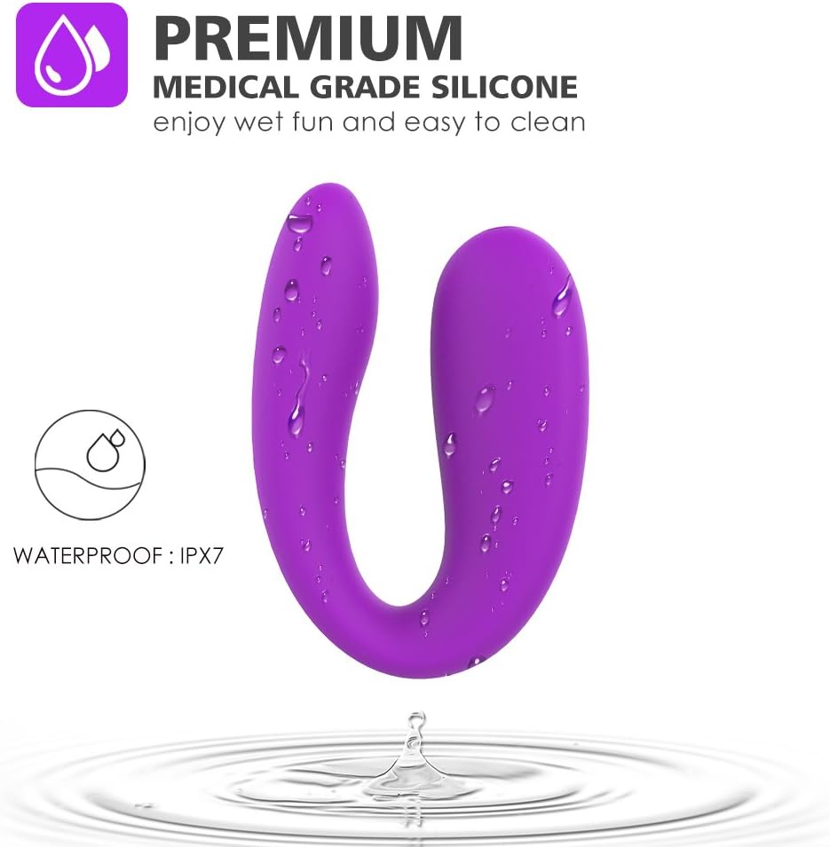 Mini Hands-Free Double-Head Vibration U-Shaped Charging Waterproof Wireless Remote Control Female and Couple Toys 10 Vibration Mode