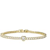 Pearich 14K Gold Filled Tennis Bracelets for Women - Simulated Diamonds Bezel Gold Bracelet Cubic Zirconia Stones Baguette Cut Round Pear Heart Statement, Gift for Women