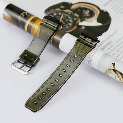 for Resin Strap Pin Buckle Transparent Watch Band Watch Accessories Casio G-Shock DW-6900 6600 6930 Womens Mens Watch Band,Black Strap,16mm