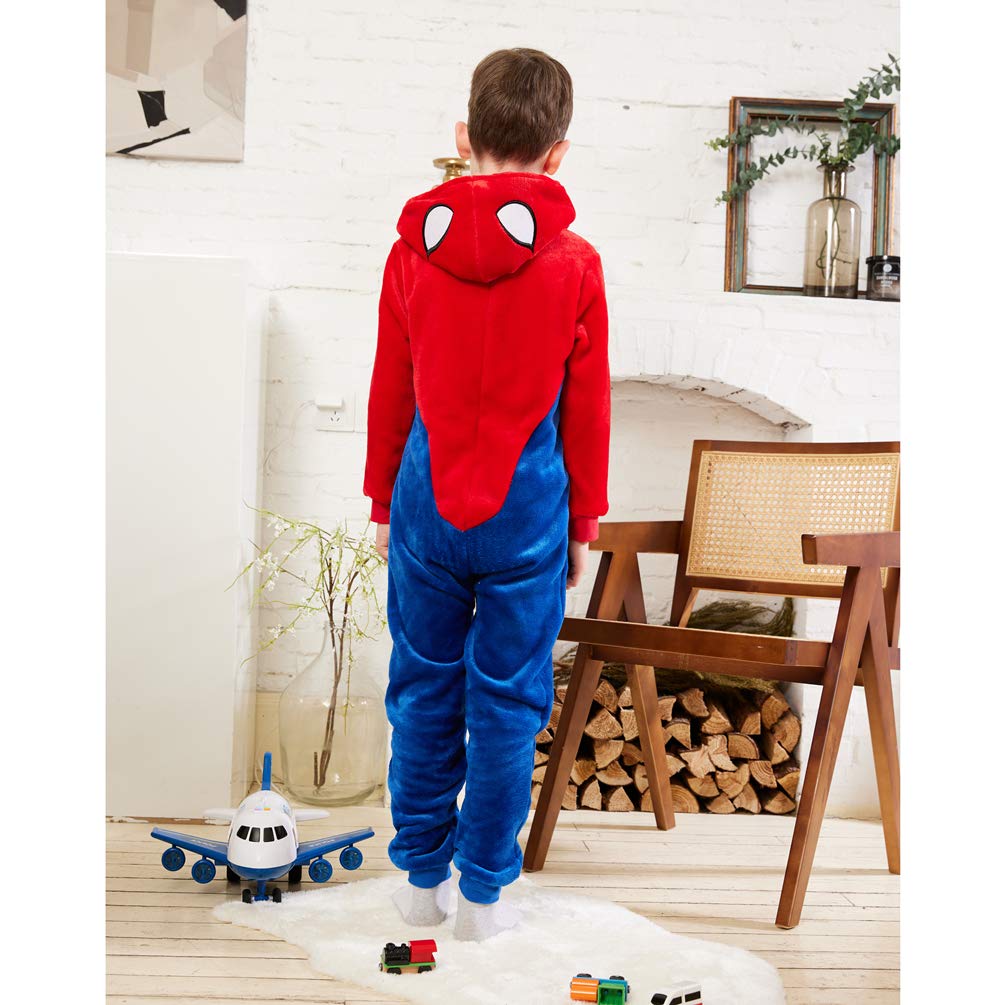 Kids Snug Fit Flannel Onesie Pajamas, Child Cartoon One-Piece Halloween Costume Boys Girls Gifts