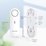 TECKNET Door Window Alarm Sensor Wireless Burglar Chime 3 Volume Home Security view 5