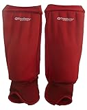 CranBarry Deluxe Field Hockey Shin Guards, Scarlet