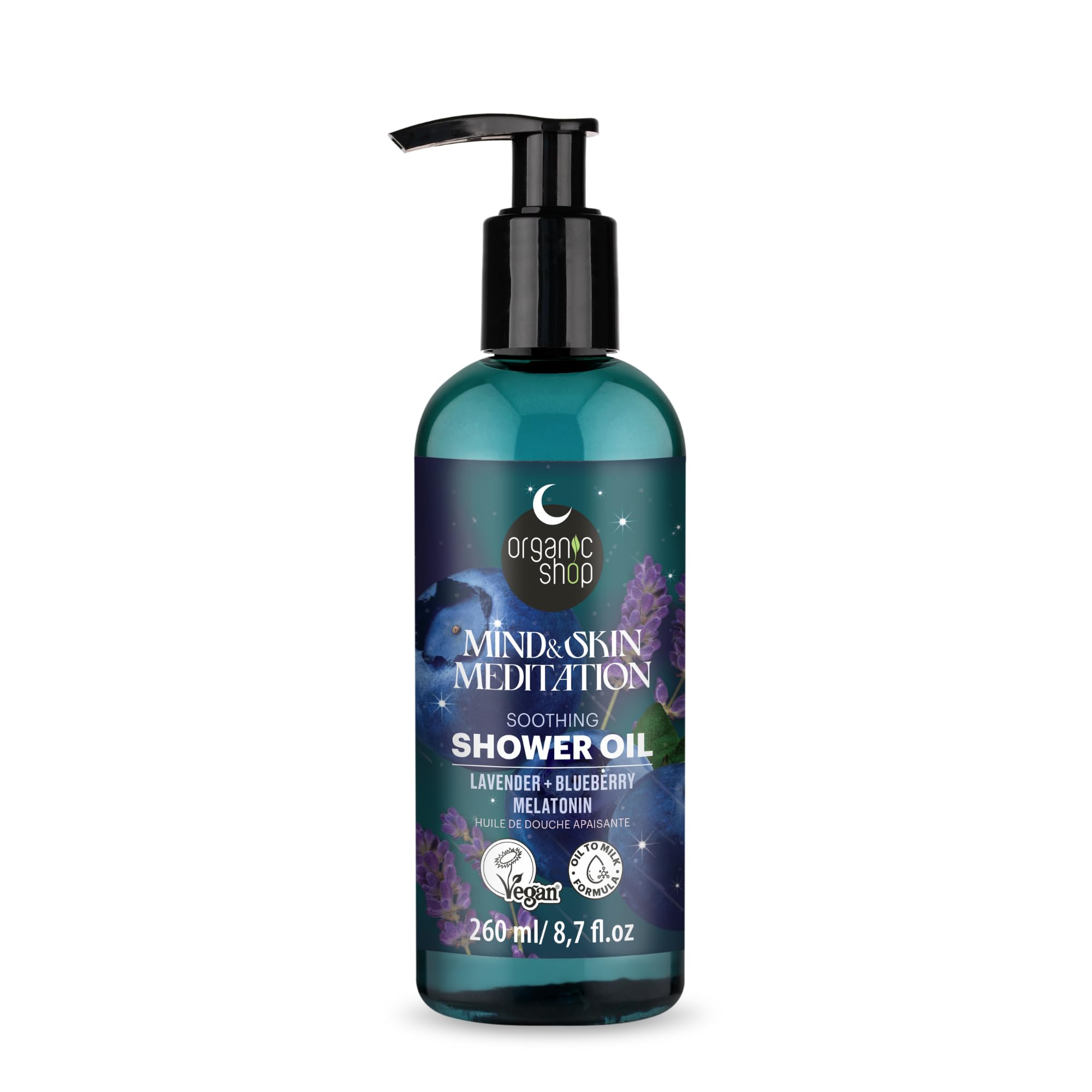 Organic Shop Sleep Soothing Shower Oil, Mind & Skin Meditation, 260 ml