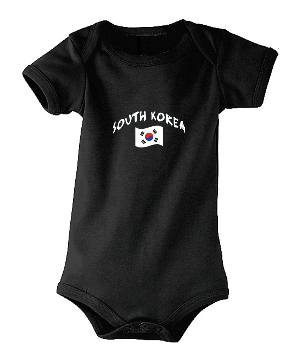Supportershop Kids South Korea Bodysuit - Black, 6-12 Months