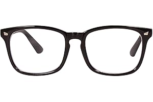 BESTUM Plain Glasses Frame for Women Men non prescription Plastic full Frame Clear Lens
