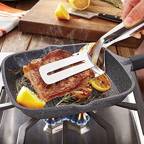 Tongs - Stainless Steel Steak Clip Food Bread Barbecue Pizza Outdoor Picnic Bbq Tongs Hand Cake Shovels - Ice Serving Rachel For Grill Outdoor With Lenses Made Aquarium