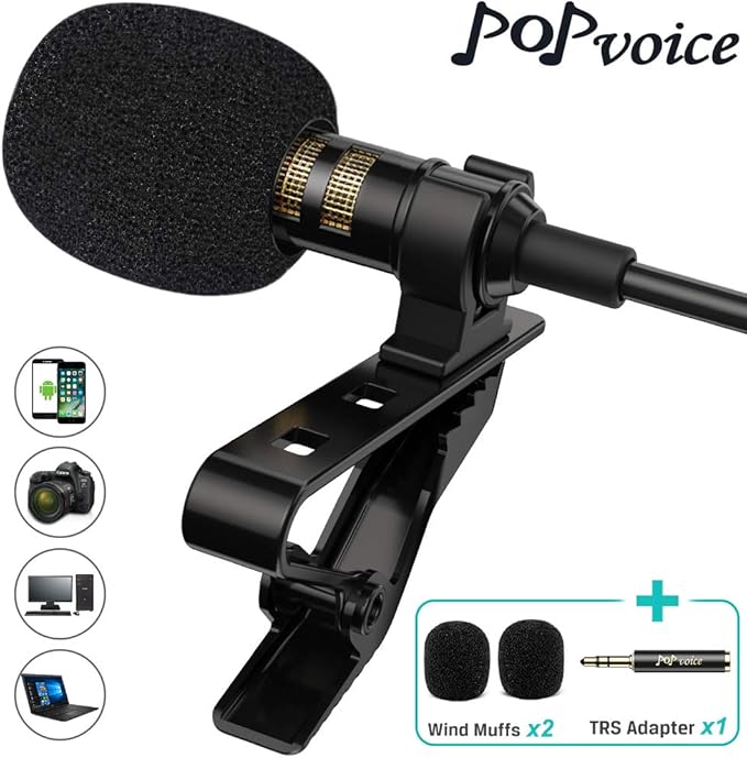 Professional 1 Best Lavalier Lapel Microphone Omnidirectional