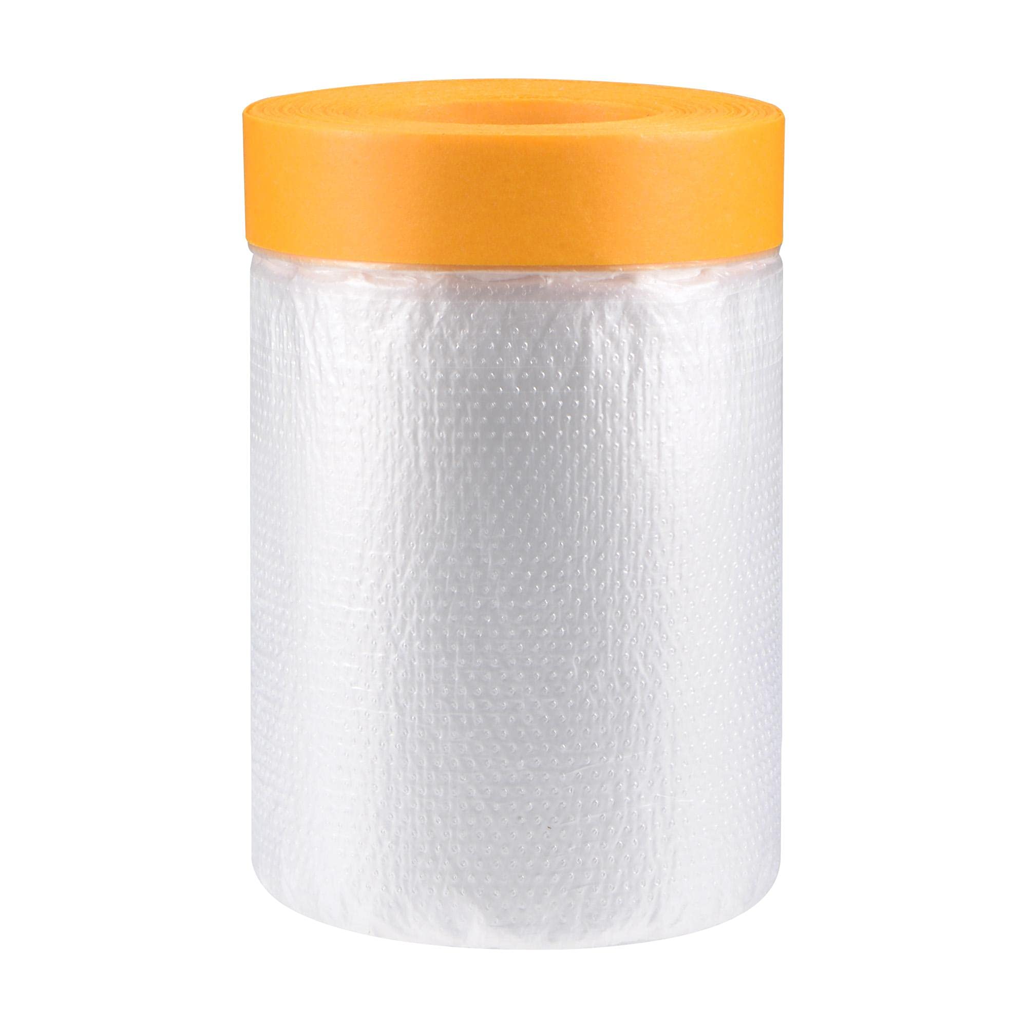 sourcing map Pre-Taped Masking Film, 11.8 in x 65 Ft, Plastic Drop Cloth with Medium-Tack Painters Tape for Painting Protection