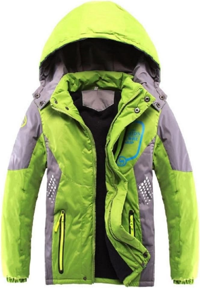 Fashion Winter Latest Boys Thicken Fleece Hooded Jacket Lightweight Warm Casual Coat Autumn Spring