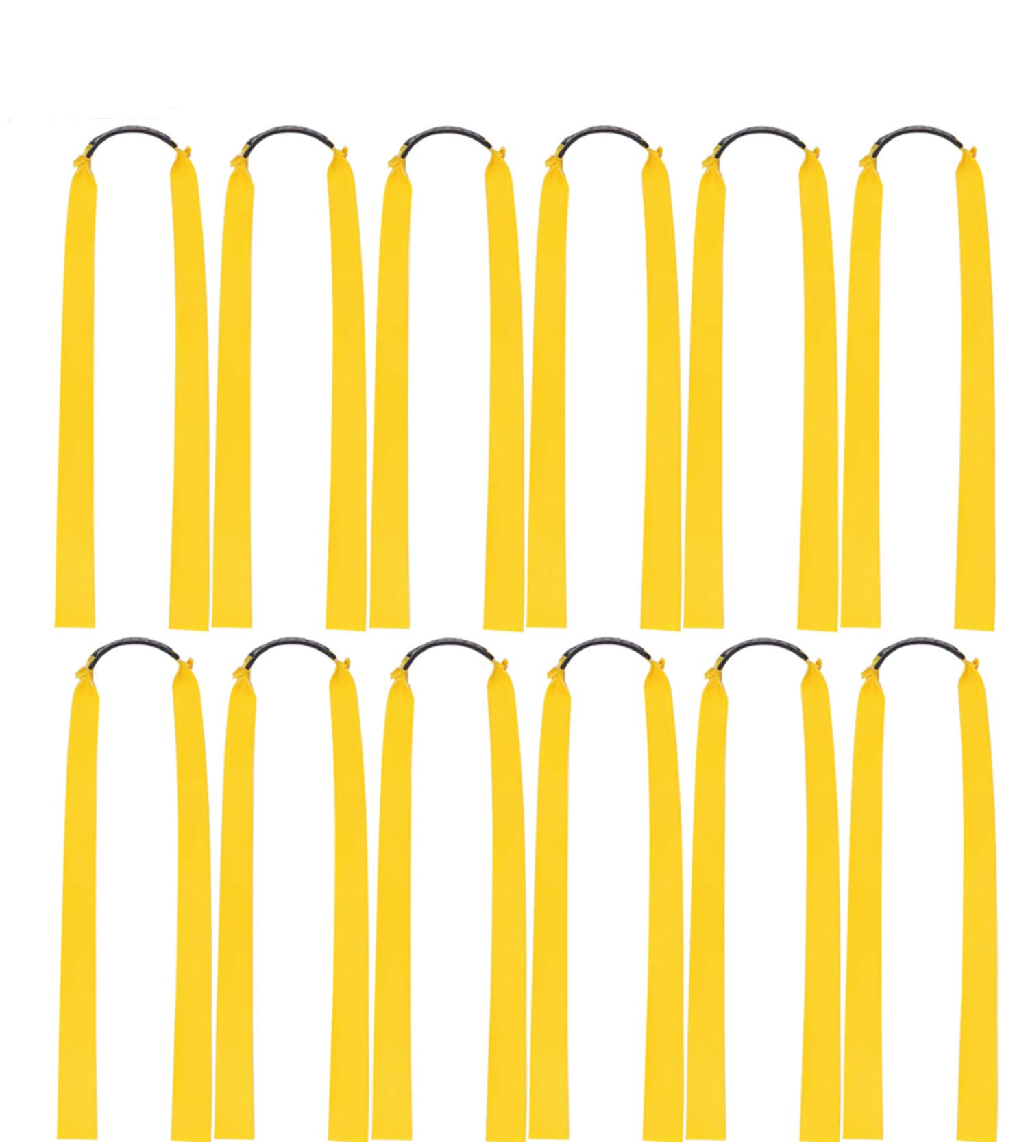 YAAVAAW 12 Pcs Flat Slingshot Rubber Bands,Hunting Catapults Rubber Bands,Flexible Rubber Latex Catapult Bands,Replacement Bands for Catapult-Hunting, Non-Slip, Stretchy, Elastic