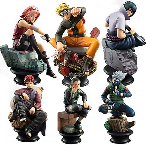 6 PCS / Set Naruto Action Figure Doll High Quality Sasuke Gaara Shikamaru Kakashi Sakura Naruto Anime Toys Collection for Boys