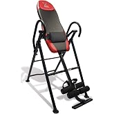 Body Vision IT9550 Deluxe Inversion Table with Adjustable Head Rest &amp; Lumbar Support Pad, - Heavy Dutyup to 250 lbs., Red