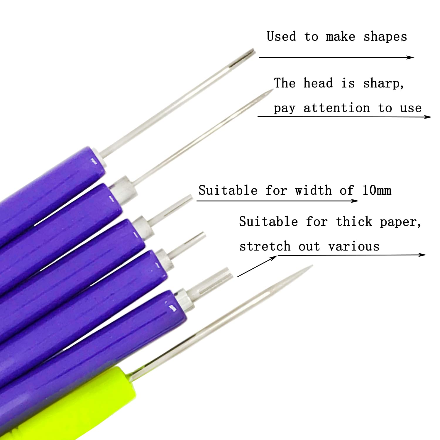 11 Pcs Paper Quilling Tools, Different Sizes Handmade Rolling Curling Quilling Needle Pen for Advanced Quiller, DIY, Handcraft, Scrapbooking, Card Making and Origami