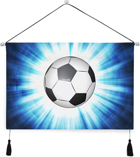 Amazon Co Jp Niesikkla タペストリー サッカーボールネオン線 壁掛け おしゃれ インテリア モダン ポスター 絵画などに適用 ウォールアート モダン 装飾アート 多機能 個性プレゼント ホーム キッチン