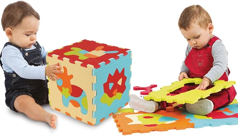 Estiloss Com Lot De 9 Dalles En Mousse Multicolores Et 51 Elements Pour Tapis Des 10 Mois Tapis De Sol Epais Pour L Eveil De Bebe Ludi Puzzle Geant Aux Motifs Animaux Bebe