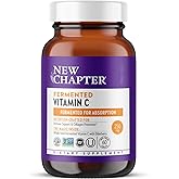 New Chapter Fermented Vitamin C + Elderberry, ONE Daily for Immune Support & Collagen Protection, Made with Organic Herbs, Certified Vegan, Gluten Free, 60 Count