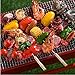 SZBAIDEKJ 24pcs Barbecue Skewers Marshmallow Roasting Sticks Wooden Handle Meat Hot Dog Fork for BBQ Camping Cookware Campfire Grill Cooking Camping Picnic, Stainless Steel,12 inches