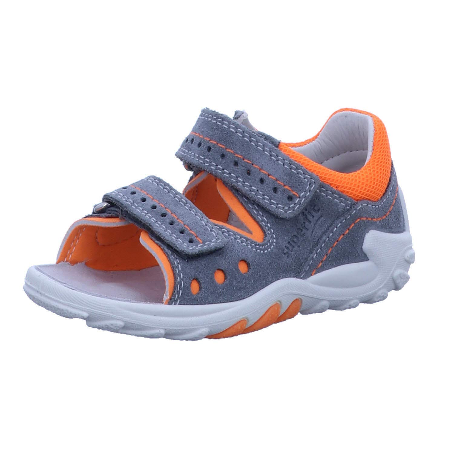 Superfit Flow Sandals, Grey (Light Grey/Orange 26), 4 UK Child