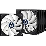 ARCTIC F12 PWM PST - 120 mm PWM PST Case Fan - Five Pack | Cooler with Standard Case | PST-Port (PWM Sharing Technology) | Regulates RPM in sync