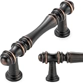 KOOFIZO 10 Pack 3 in Oil Rubbed Bronze Cabinet Pulls, Drawer Handles P30 | Solid, Sturdy, Comfortable, French Style Hardware, Brushed Bronze Kitchen Cabinet Pull, for Dresser Cupboard Bedroom Bathroom