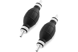 QWORK Fuel Transfer Pump, 2 Pack, 5/16" (8mm) Rubber Vacuum Fuel Line Hand Primer Pump Bulb Type for Marine Boat Gasoline, Bl