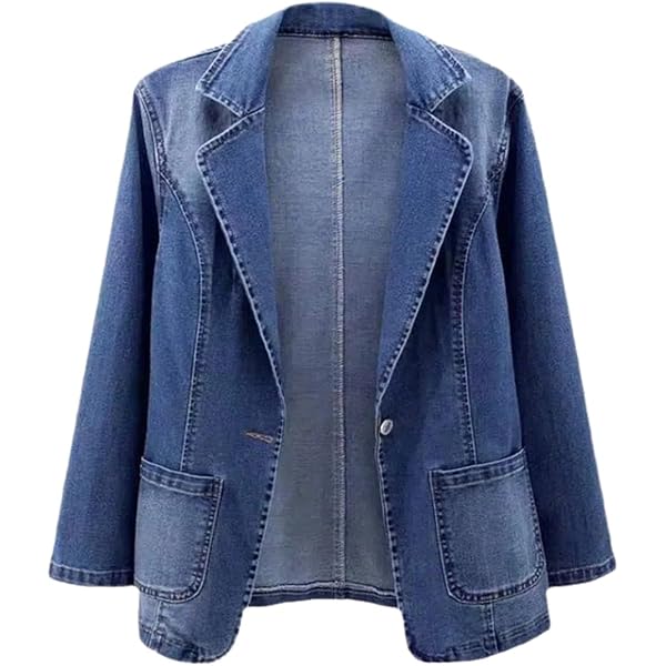 Hlysgo Jean Jacket For Women Boyfriend Distressed