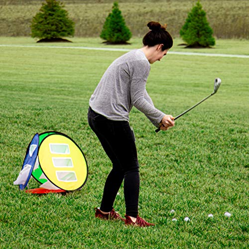 image for Crown Sporting Goods 4-in-1 Golf Chipping & Practice Net - Pop Up 4-Si