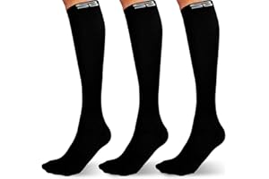 SB SOX 3-Pair Compression Socks (15-20mmHg) for Men & Women – Best Socks for All Day Wear!