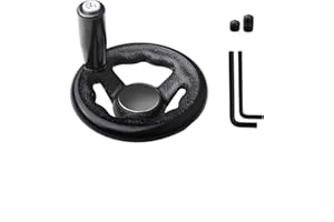 yhoparts 4-inch Diameter Round Hand Wheel W Revolving Knob Handle for Mill Drillpress Crank Lathe