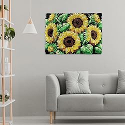veirousa Sunflowers Latch Hook Kits for