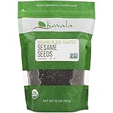 Kevala Organic Black Toasted Sesame Seeds – 32 oz, 2 lb, Gluten Free, Vegan Roasted Sesame Seeds, Kosher Black Roasted Seeds,