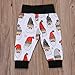 Baby Boys Girls Christmas Long Sleeve Romper Bodysuit and Santa Claus Pants Outfit (6-12M, White)