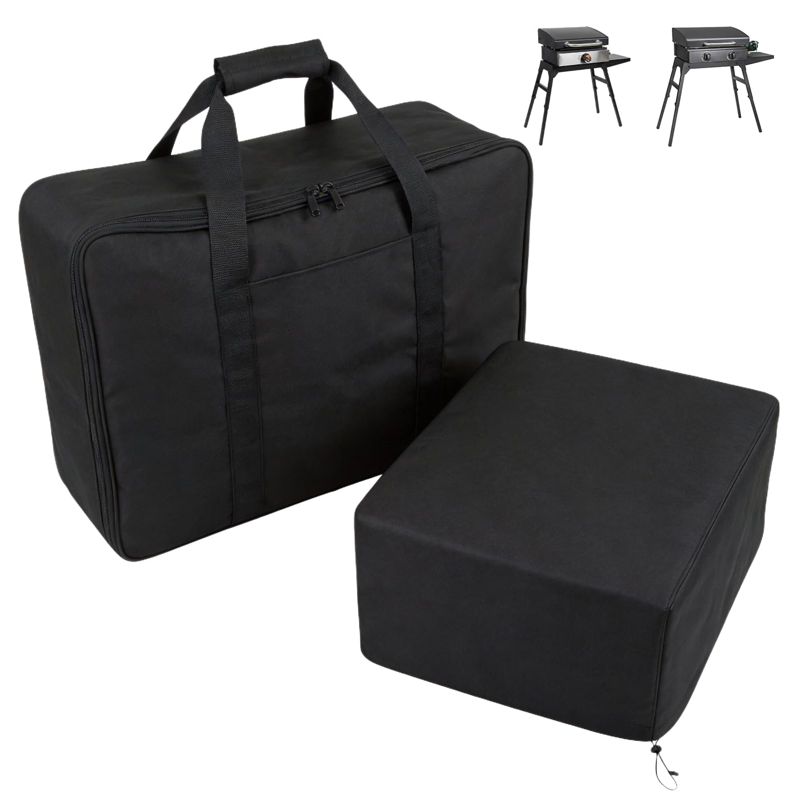 BQMAX 22" Griddle Cover Replacement Parts for Blackstone 22" Table Top Griddle with Griddle Hood, Outdoor Heavy Duty 600D Polyester Griddle Cover (Carry Bag and Cover for Blackstone 22")