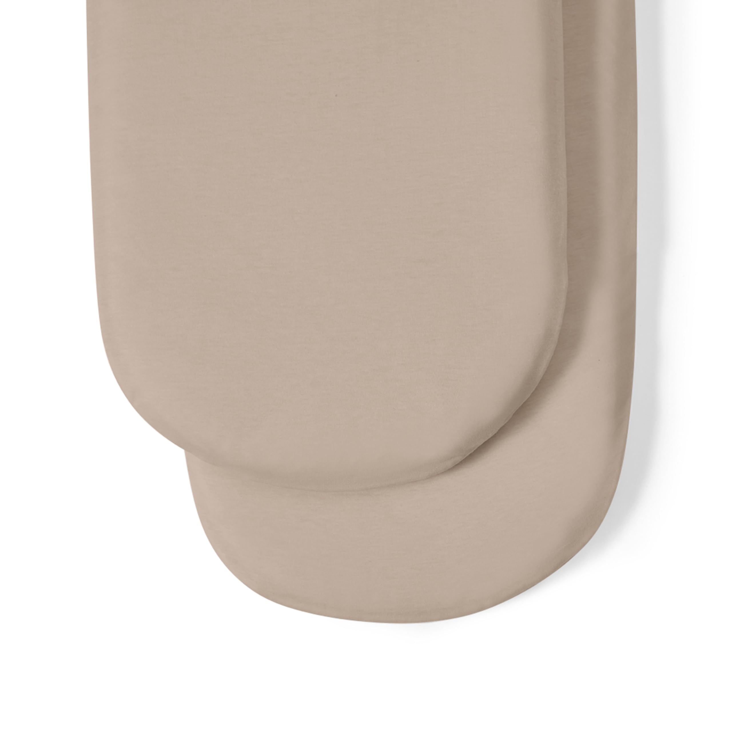 The Little Green Sheep - Moses Basket Baby Crib Fitted Sheets for the Nursery, Organic Cotton, Breathable, Super Soft and Luxurious, Neutral for Boys and Girls (35cm x 75cm) (Truffle)