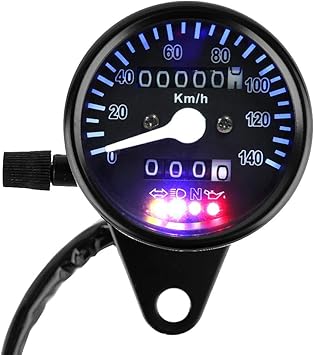 Motorcycle Tachometer Gauge Odometer Dual 12V Backlight Tachometer Speedometer