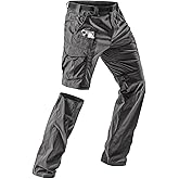 CQR Men's Convertible Cargo Tactical Pants, Water Resistant Outdoor Hiking Pants, Zip Off Lightweight Stretch Work Pants