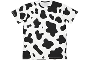 Cosplaya Cow Print Shirt for Mens - Men Women Teens Farmer Animal Shirt Cosplay Halloween Christmas Costumes