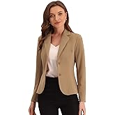 Allegra K Women's Work Office Blazer Stretch Lapel Collar Long Sleeve Jacket Suit Blazer