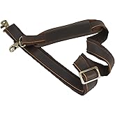 TIDING Full Grain Leather Adjustable Shoulder Strap Bag Strap Replacement for Briefcase, Duffel Bag, Laptop Messenger Crossbody Bag