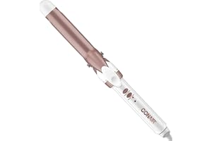 Conair CD701GNC Fer à friser double céramique de 2,5 cm, produit des boucles classiques durables – pour cheveux courts, moyens et longs, chaleur élevée de 190,6 °C, chauffage instantané, contrôle