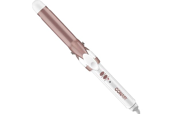 Conair CD701GNC Double Ceramic 1-Inch Curling Iron, produces long lasting curls – for short, medium, and long hair, High heat