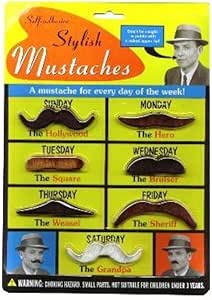 Accoutrements Self-Adhesive Stylish Mustaches