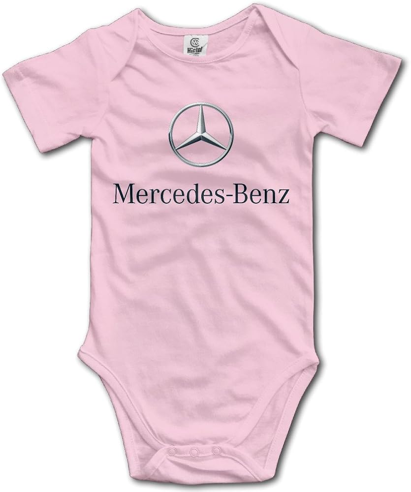 Amazon Co Jp 新生児男の子女の子幼児mercedes Benzロゴジャンプスーツボディスーツ服 カラー ピンク 服 ファッション小物