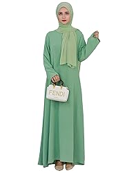 Zofocy Solid Color Women Abaya Modest Muslim Prayer