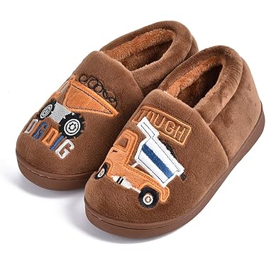thumbnail image 2 of Comfy Micro Suede Memory Foam Slippers For Little And Big Kids - Indoors & Outdoors, Faux Fur Lining (Unisex) 2 of 6