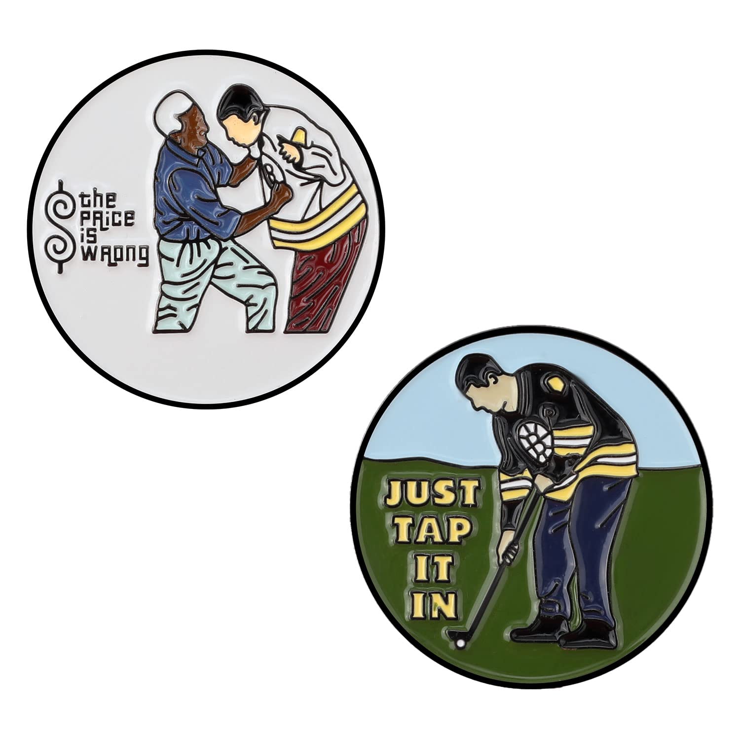 LUTER 2pcs Golf Ball Marker for Putting Green, Magnetic Golf Hat Clip, Golf Ball Marker Holder Funny Golf Hat Clip Golf Decorations Golf Accessories Gift for Men Women Golf Lovers