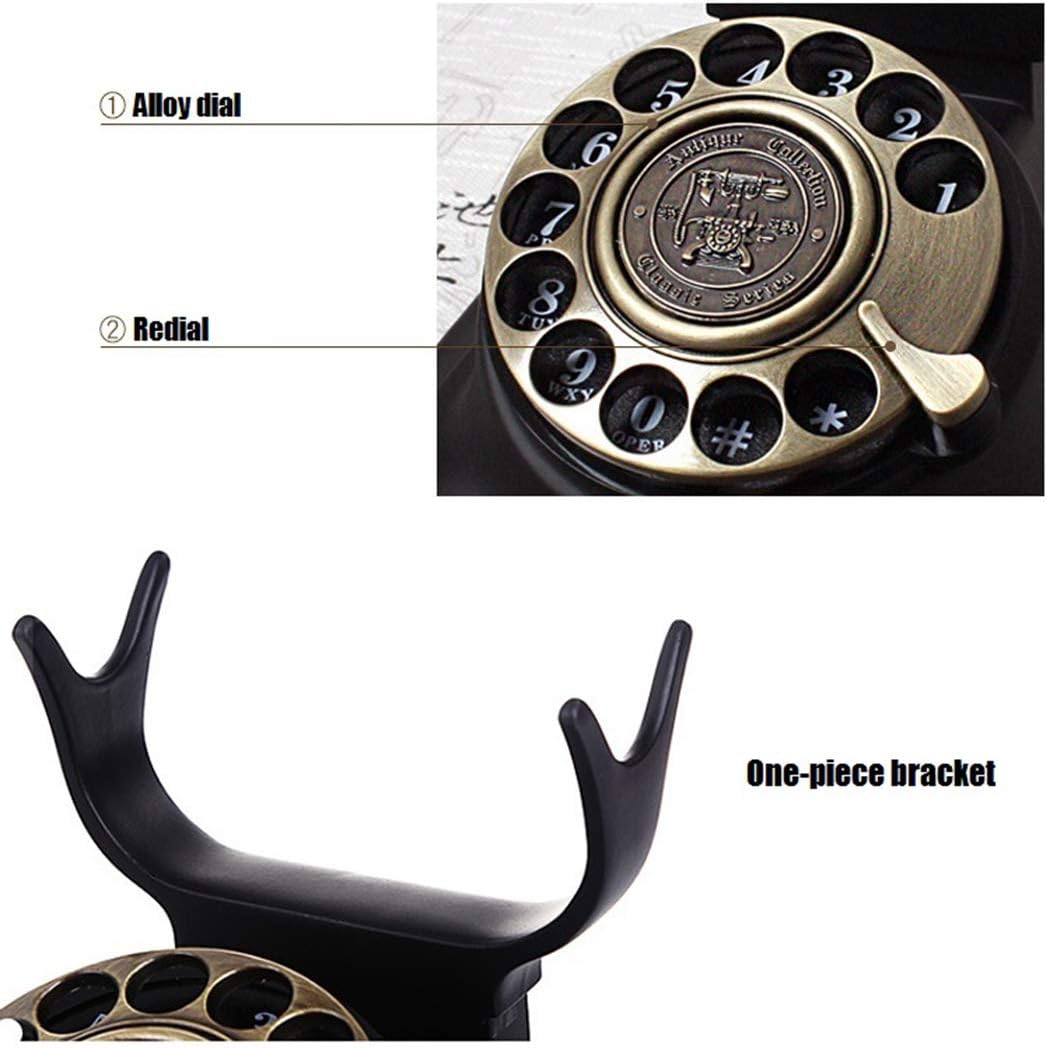 Amazon Hsbais デスクの電話ロータリーダイヤル古い電話 自宅の電話装飾固定電話 父の日プレゼント 置物 オブジェ オンライン通販