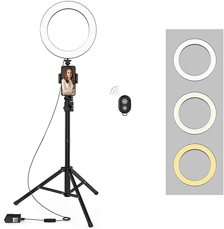 QIAYA Selfie Ring Light With Tripod Stand